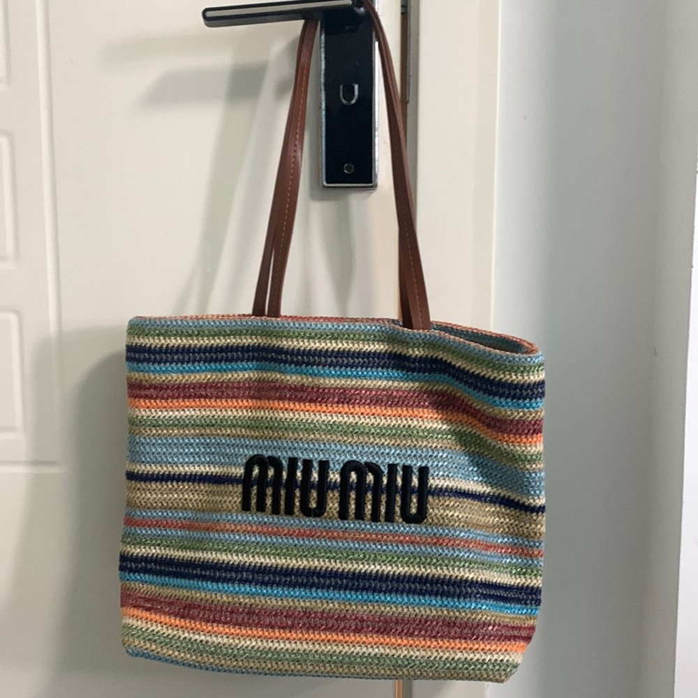 Miu Miu Crochet Handbag Multicolor
